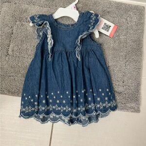 NWT Limonada Blue Chambray Eyelet Dress